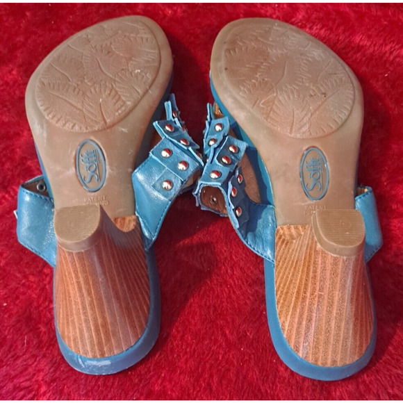 Söfft Clogs Wedges Sexy Gold Studded Pumps High Heels Women's Shoes Sz 7.5M - Picture 13 of 13